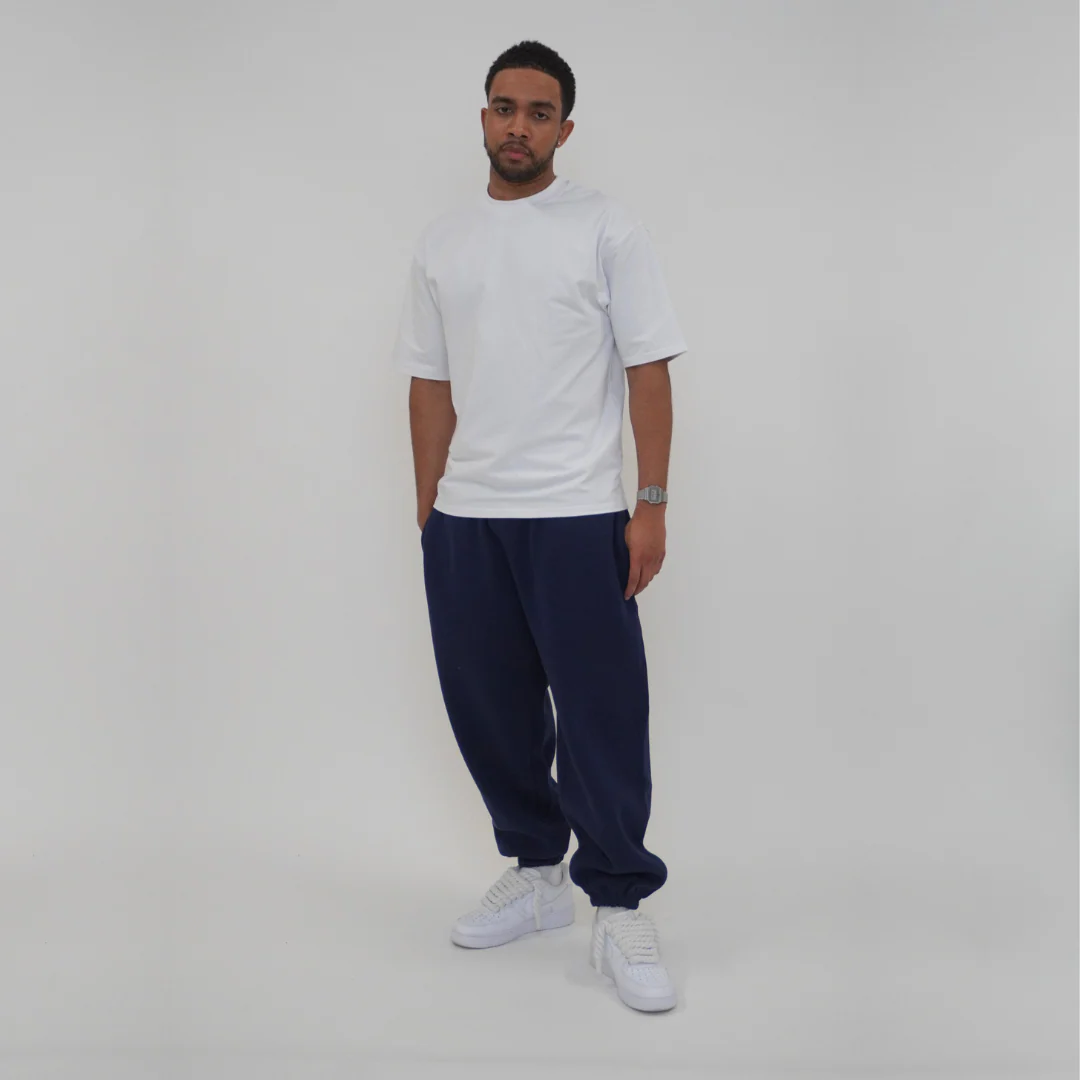 the baggy cuffed jogga' - navy - Image 4