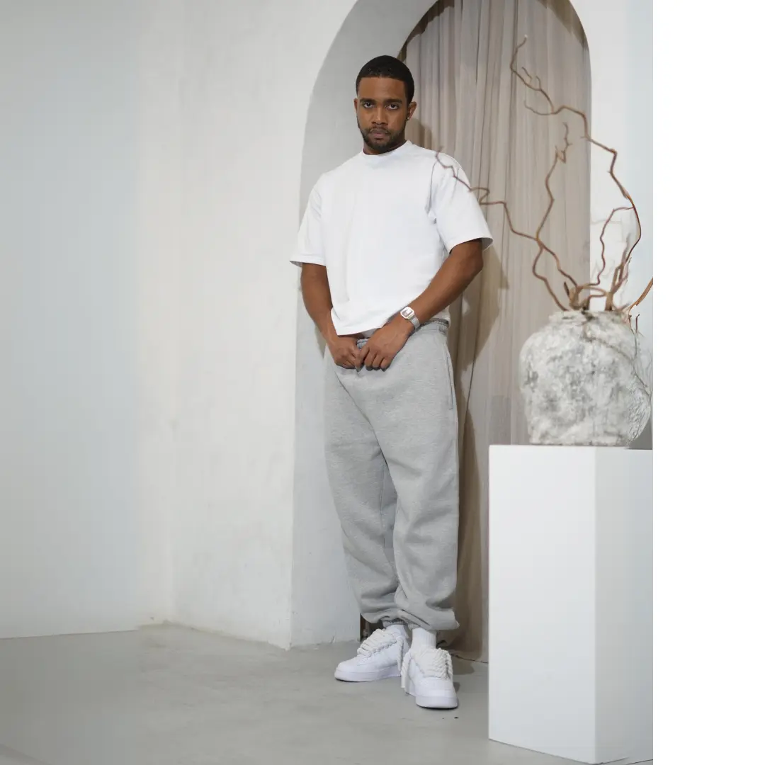 the baggy cuffed jogga' - grey - Image 7