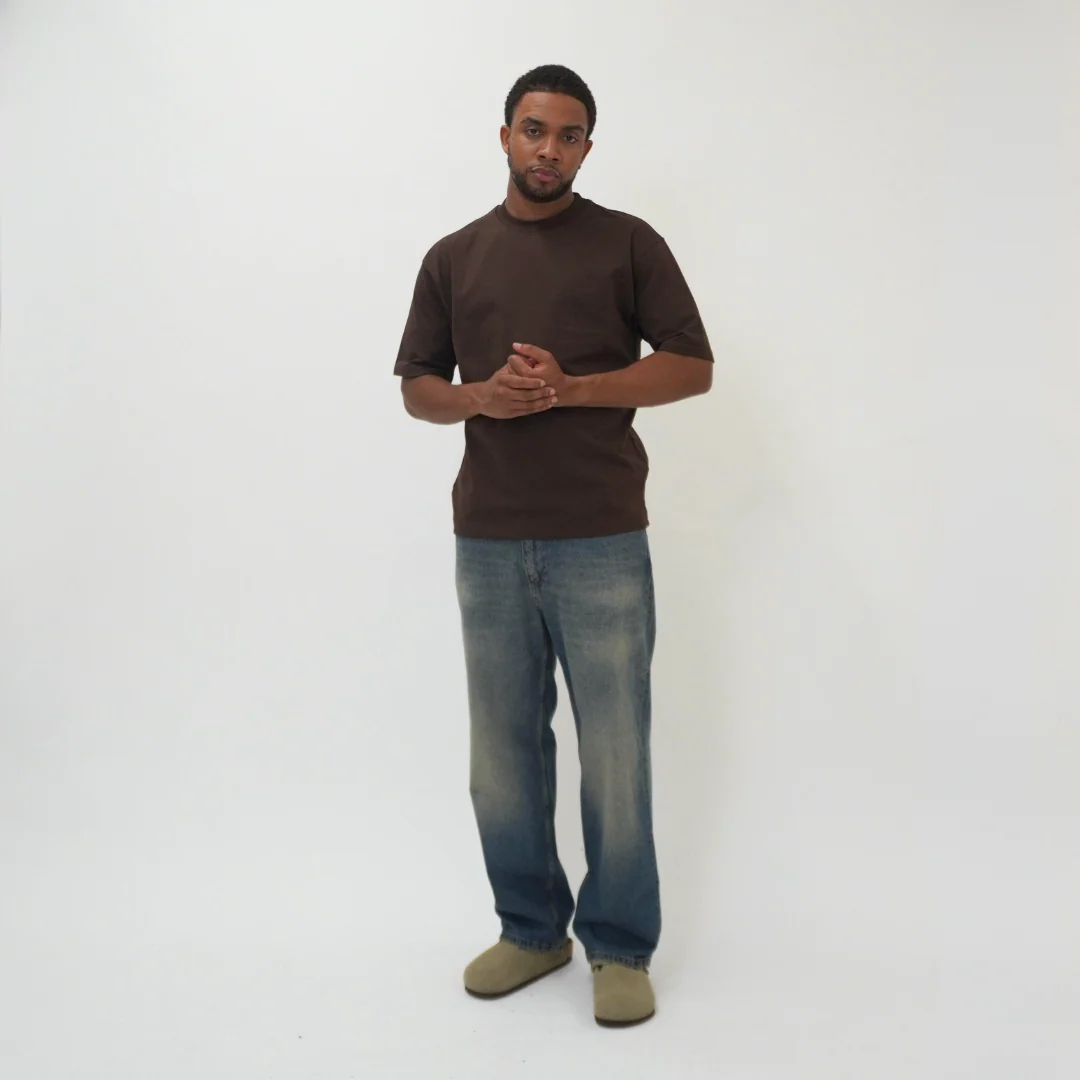 the perfect oversized tee - brown - Image 3