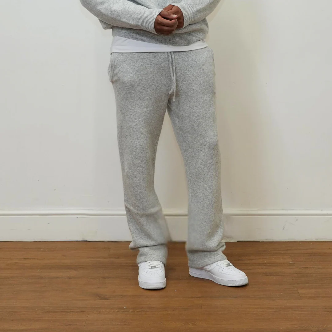 the soft-knit straight leg jogga' - grey - Image 3