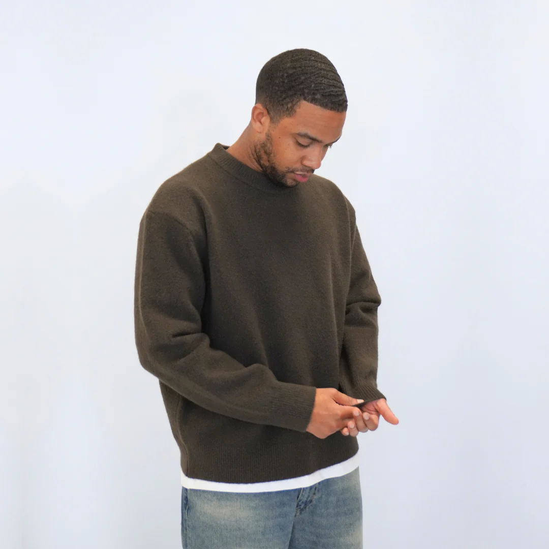 the soft-knit sweata' - brown - Image 5