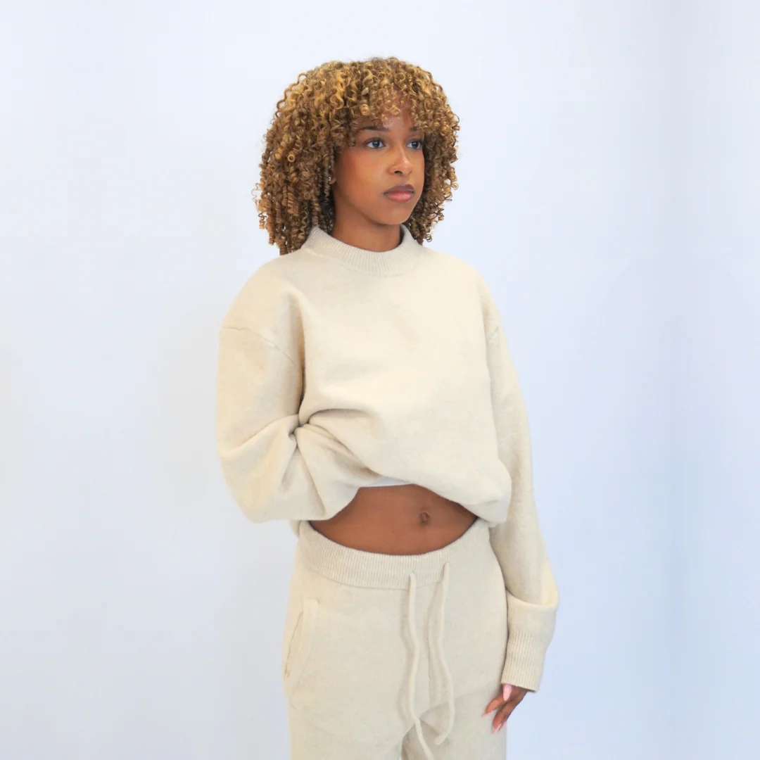 the soft-knit sweata' - creme - Image 6