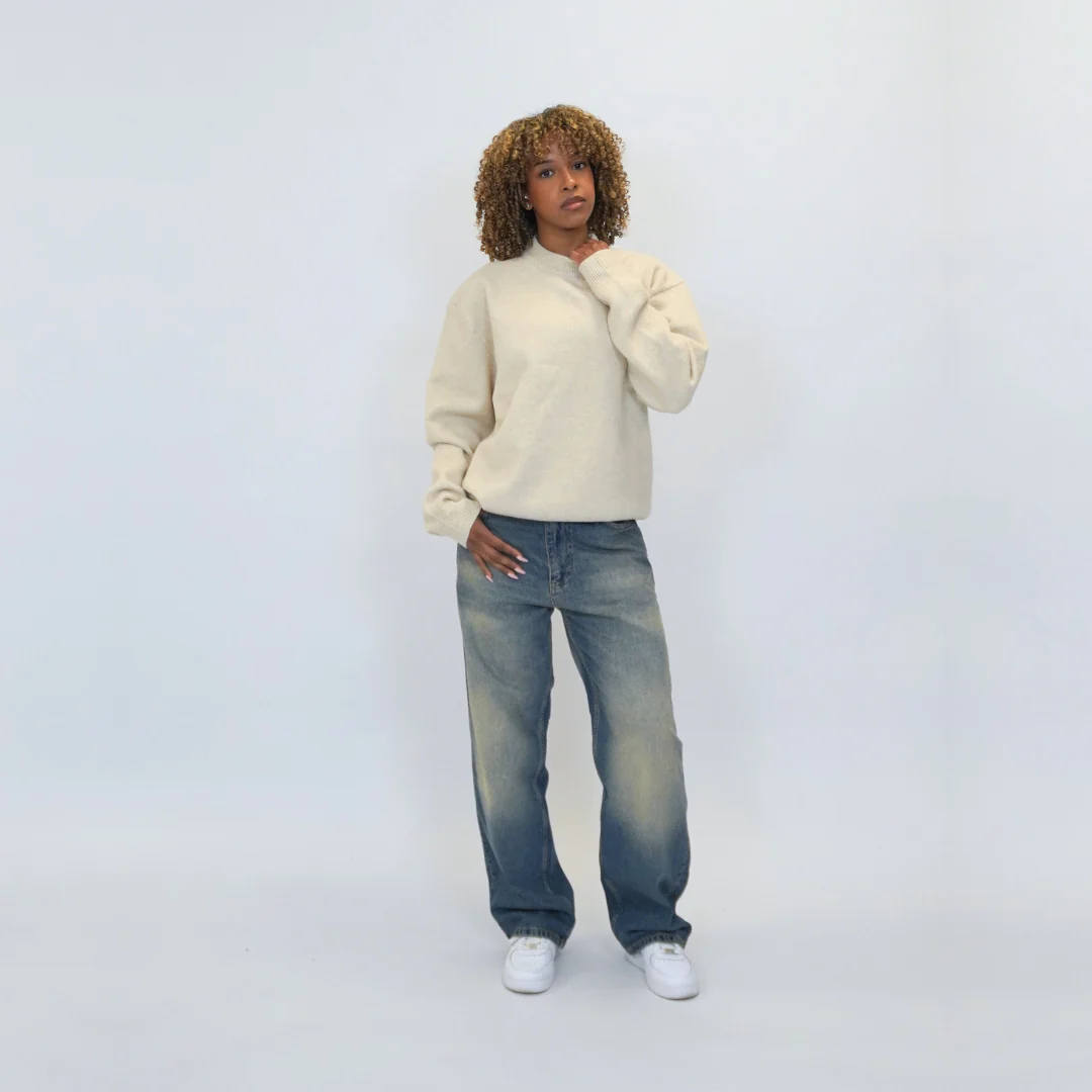 the soft-knit sweata' - creme - Image 8