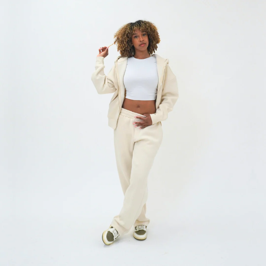 the straight leg jogga' - creme - Image 4